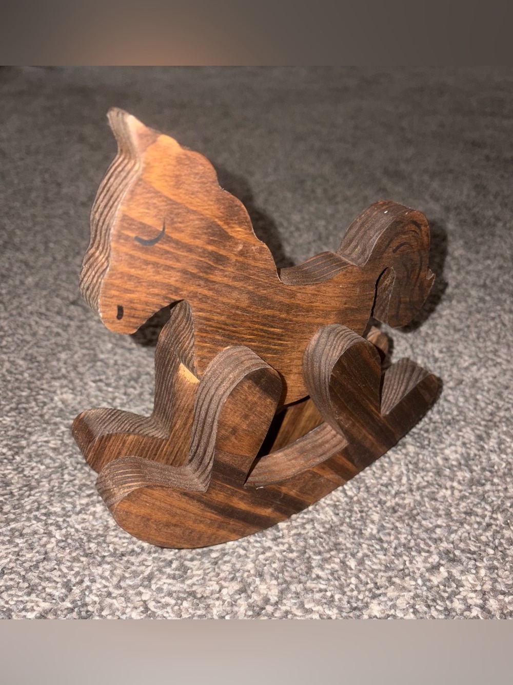 Brown Wooden Rocking Horse